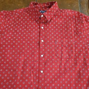 Daniel Cremieux Collecton Red Patterned Button Down Shirt